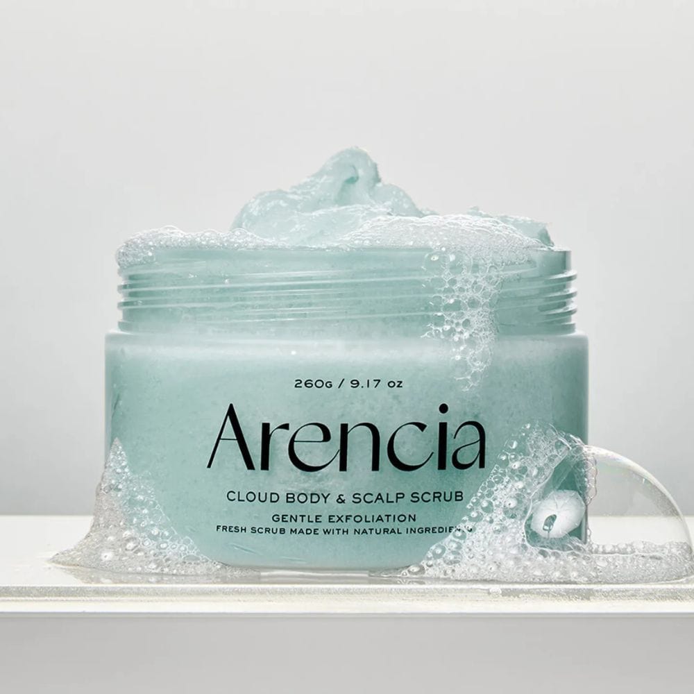 Arencia Fresh Cloud Body & Scalp Scrub, Mint and Lily - 260 g