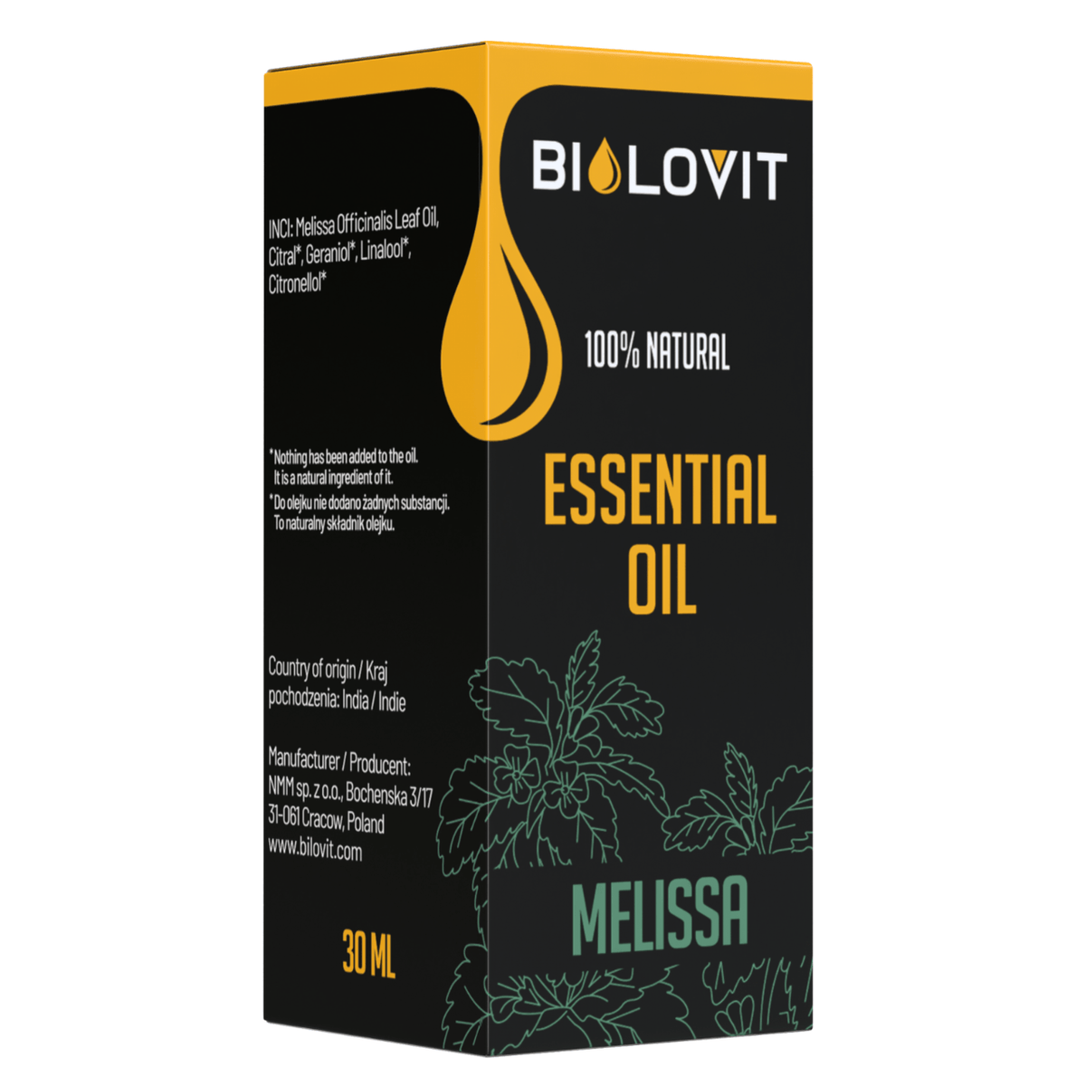 Bilovit Melissa Essential Oil - 30 ml