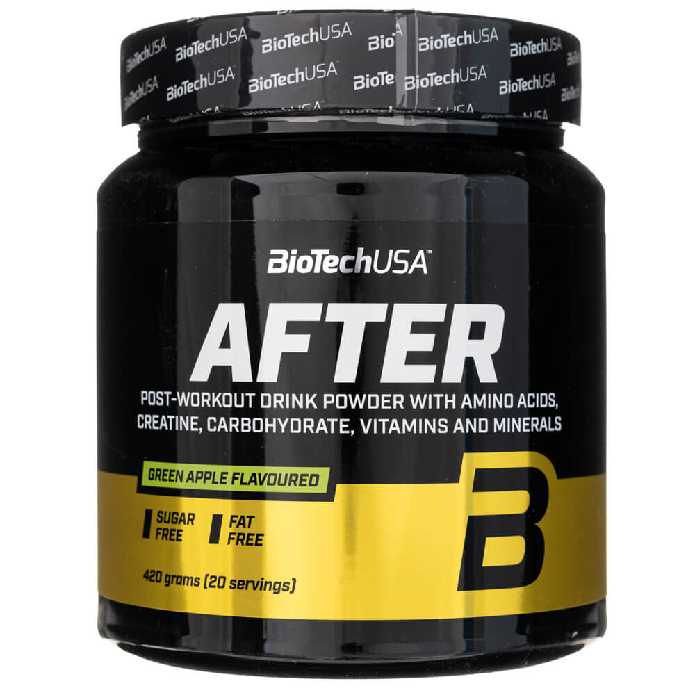 BioTech USA After Post-Workout Drink Powder with Amino Acids, Green Apple Flavoured - 420 g