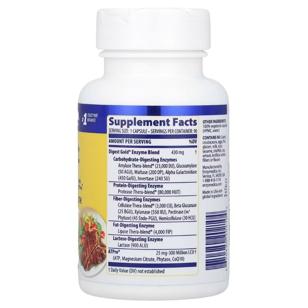 Enzymedica Digest Gold with ATPro™ (Digestive Enzymes) - 90 Capsules