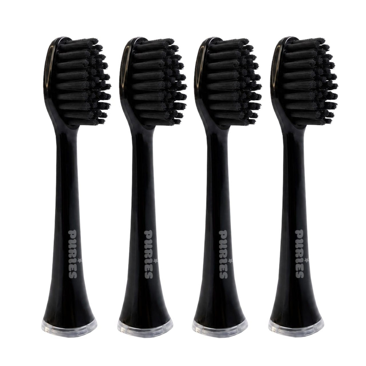 Puries Prime Black Electric Toothbrush Heads for Seysso - 4 Pieces