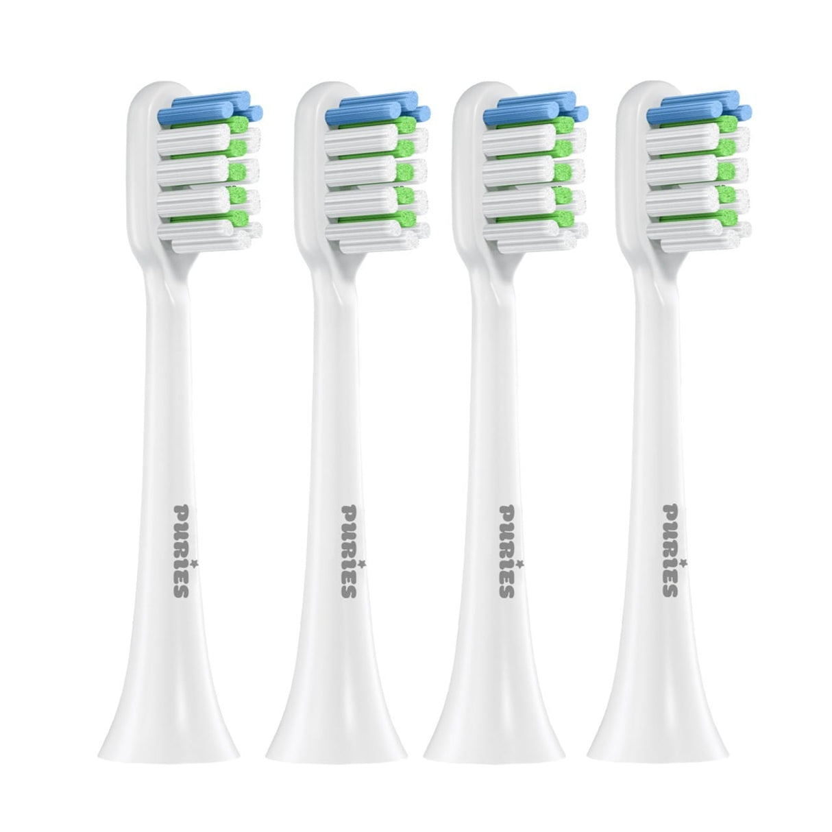 Puries Standard Electric Toothbrush Heads for Soocas - 4 Pieces