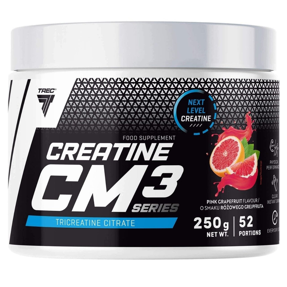 Trec Creatine CM3, Creatine Citrate Powder, Pink Grapefruit - 250 g