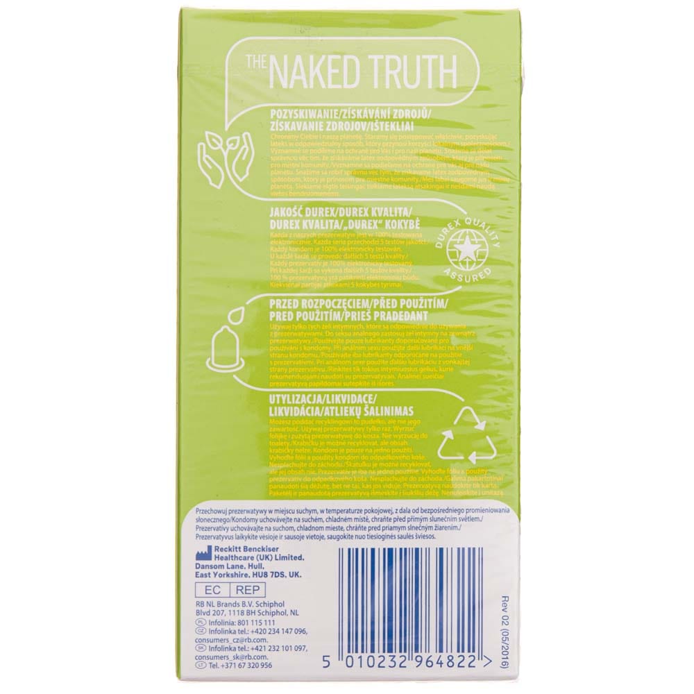 Durex Arouser Ribbed Condoms - 12 pieces