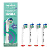 Puries Boost Electric Toothbrush Heads for Oral-B - 4 Pieces