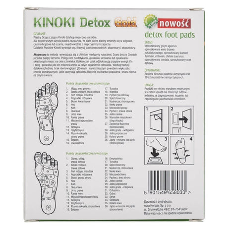 Aura Herbals Kinoki Detox Gold Cleansing Patch - 10 Pieces