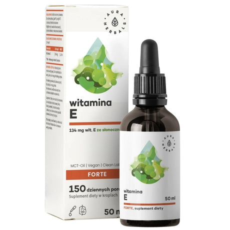 Aura Herbals Vitamin E 200 IU Forte MCT Drops - 50 ml