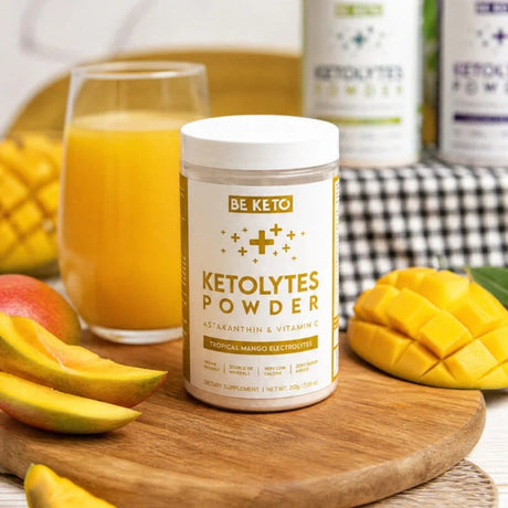 BeKeto Ketolytes Electrolytes, Tropical Mango - 200 g