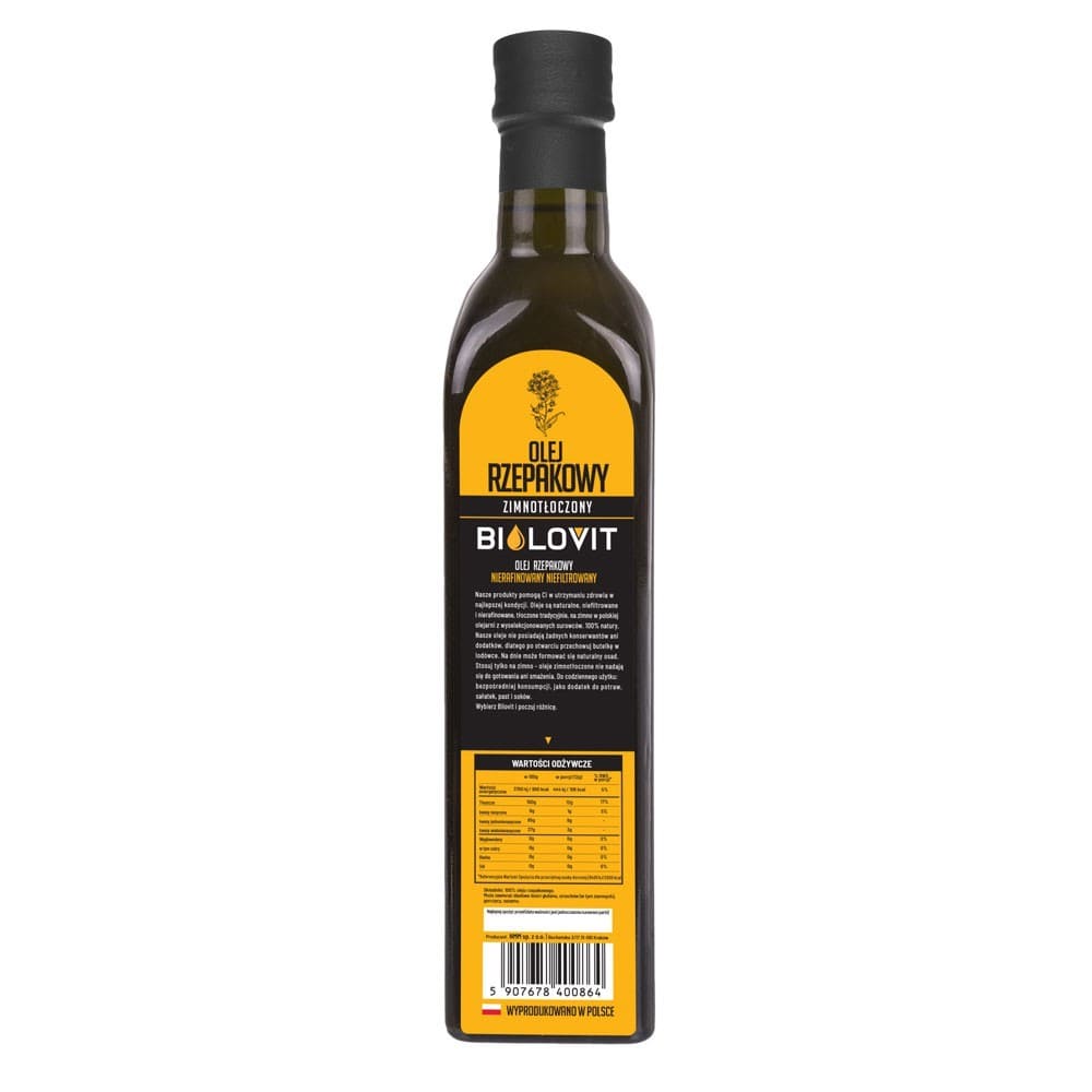 Bilovit Canola Oil Cold Pressed - 500 ml