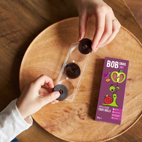 Bob Snail Rollsy Apple & Plum Snack with No Added Sugar - 30 g
