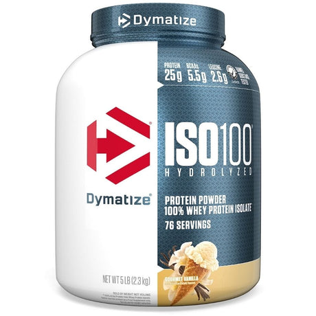 Dymatize ISO 100 Hydrolyzed Whey Protein Isolate, Gourmet Vanilla - 2264 g