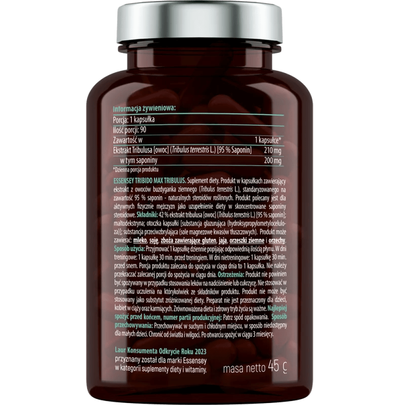 Essensey Tribido Max Tribulus 210 mg - 90 Capsules