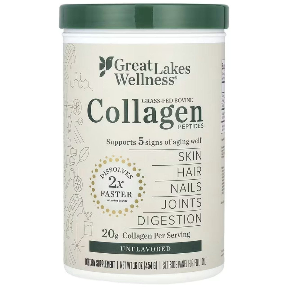 Great Lakes Wellness Collagen Peptides - 454 g