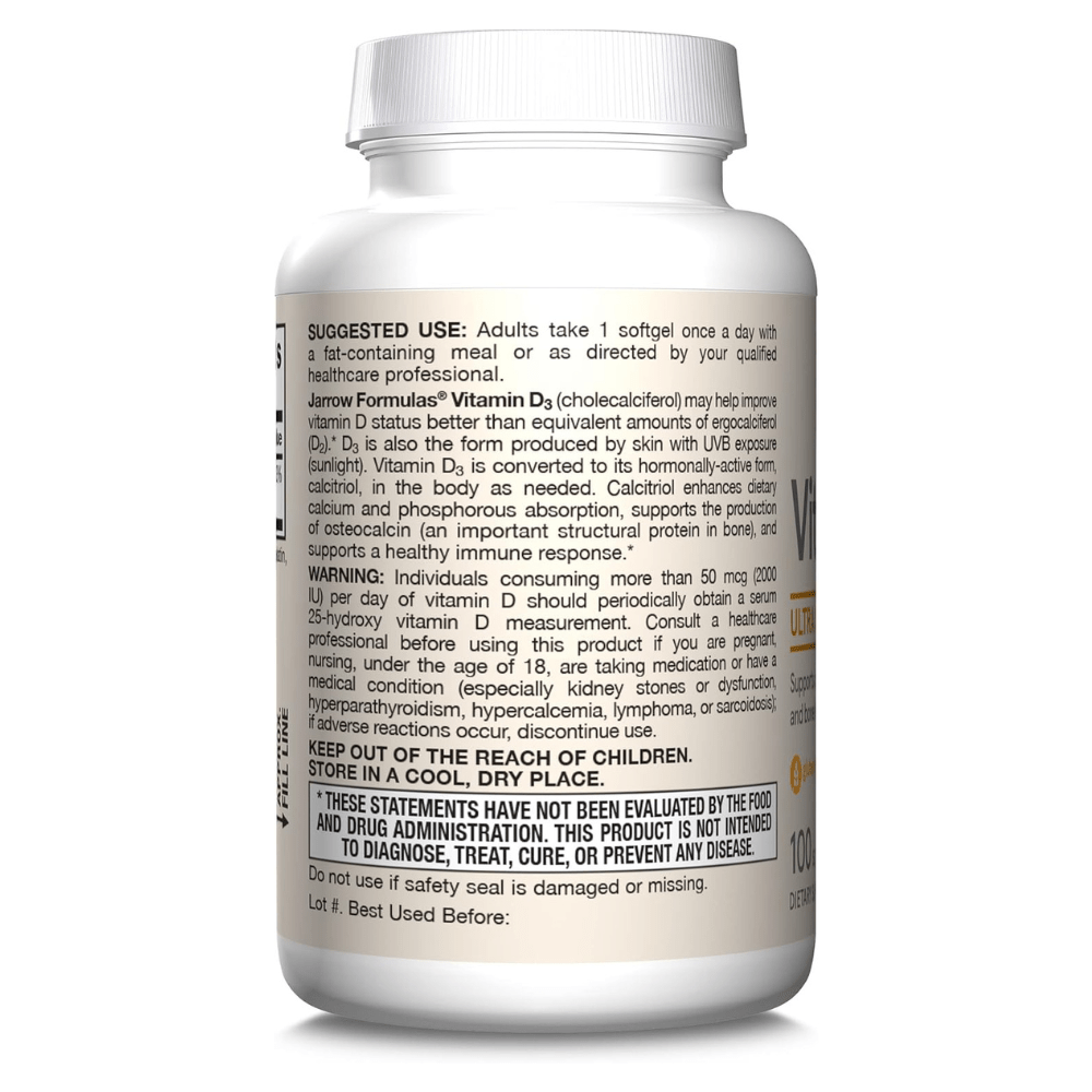 Jarrow Formulas Vitamin D3 2500 IU - 100 Softgels