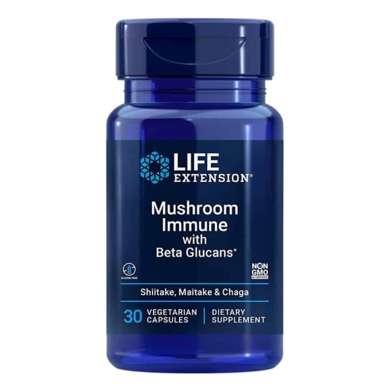 Life Extension Mushroom Immune with Beta Glucans - 30 Capsules