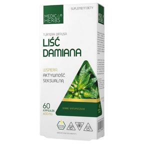 Medica Herbs Damiana Leaf 600 mg - 60 Capsules