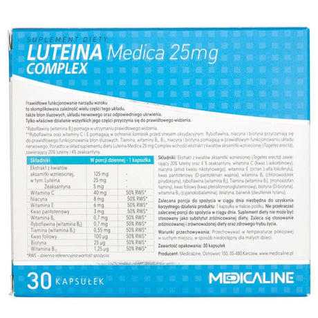 Medicaline Lutein Medica Complex 25 mg - 30 Capsules
