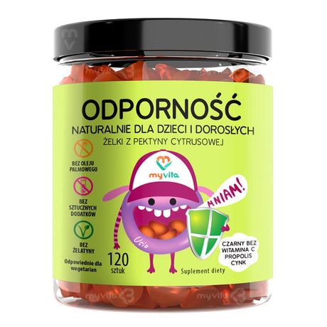 MyVita Immunity Natural Citrus Pectin Jelly - 120 Gummies