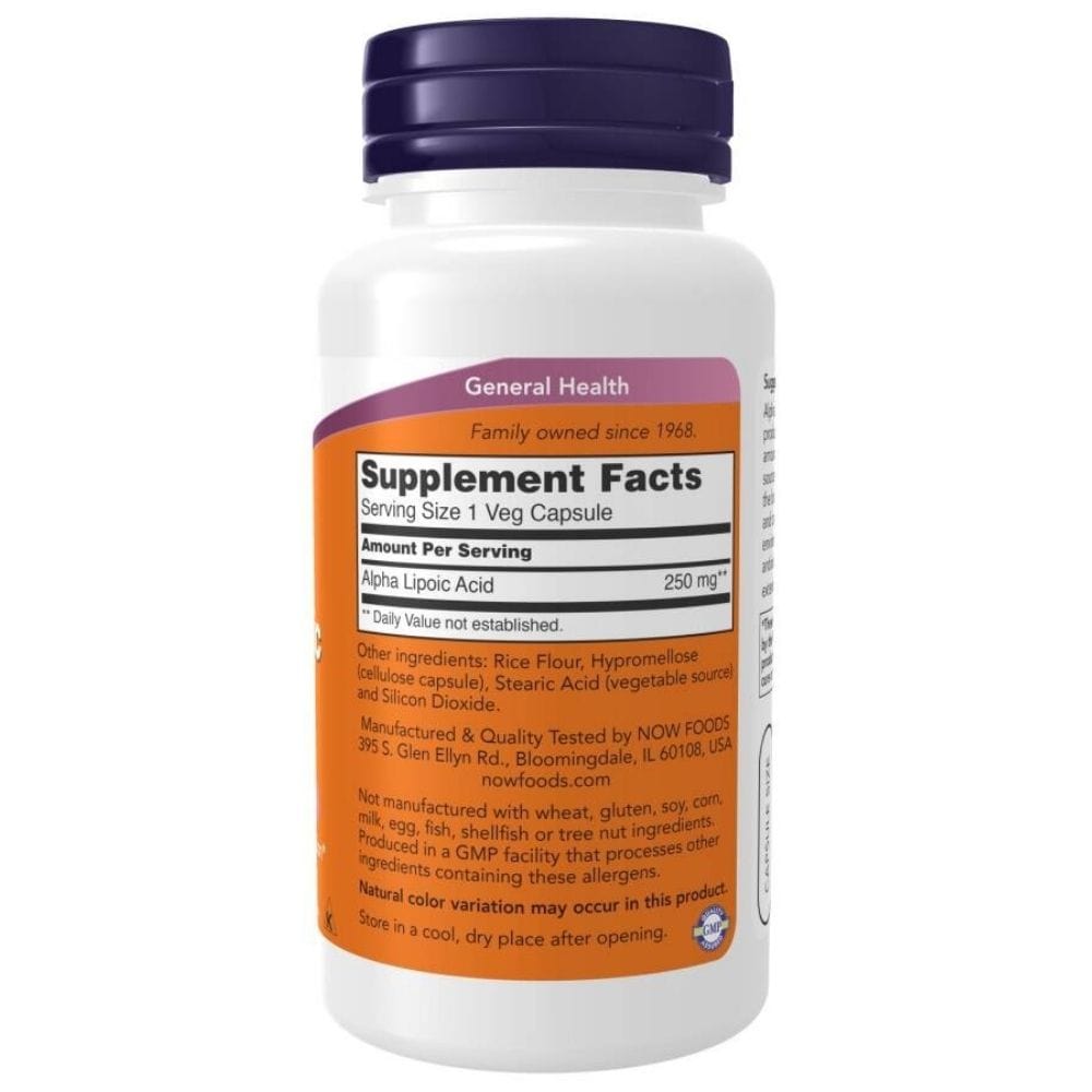 Now Foods Alpha Lipoic Acid 250 mg - 60 Capsules