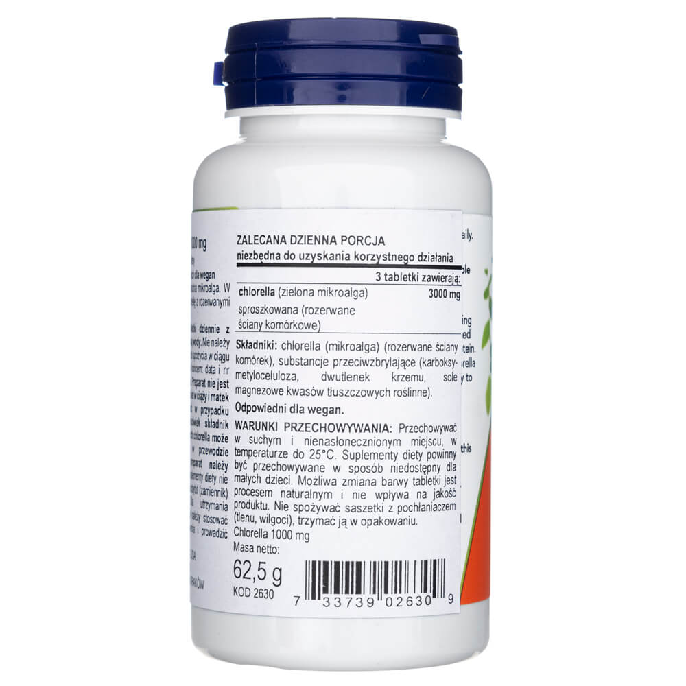 Now Foods Chlorella 1000 mg - 60 Tablets