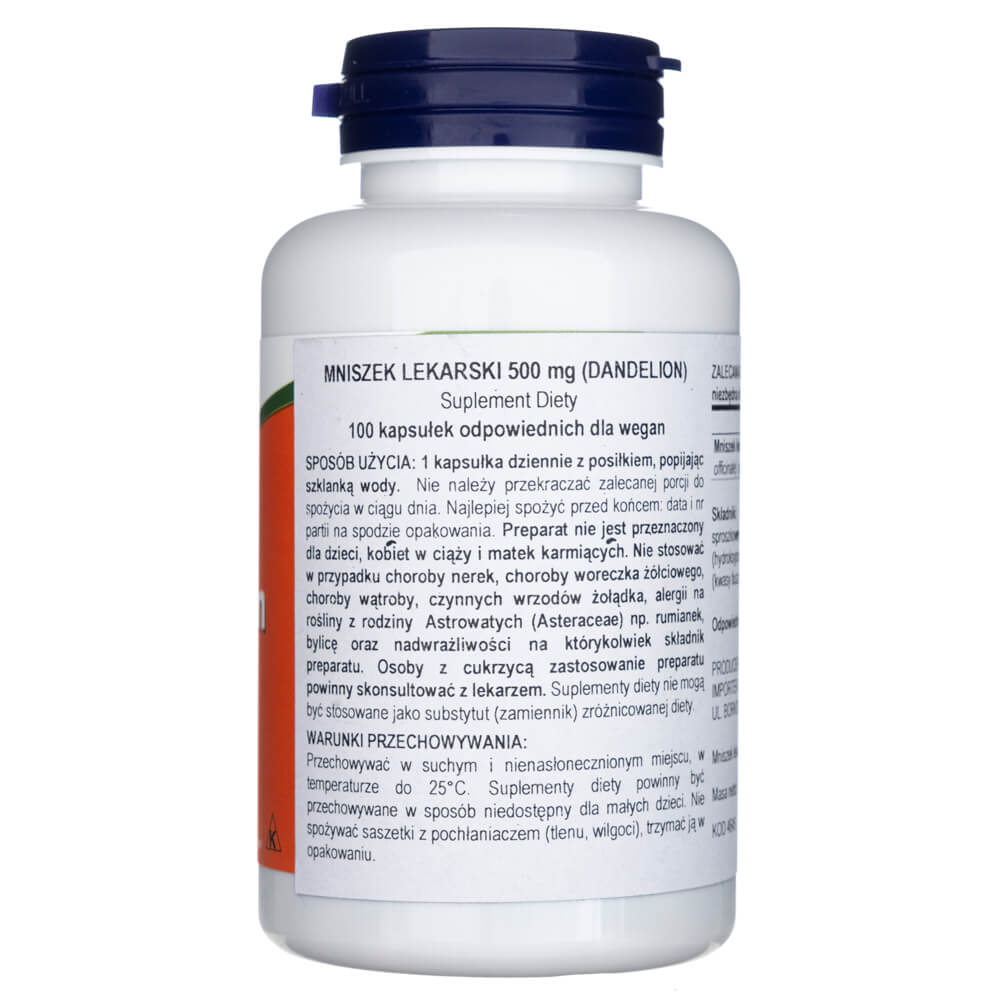 Now Foods Dandelion Root 500 mg - 100 Veg Capsules