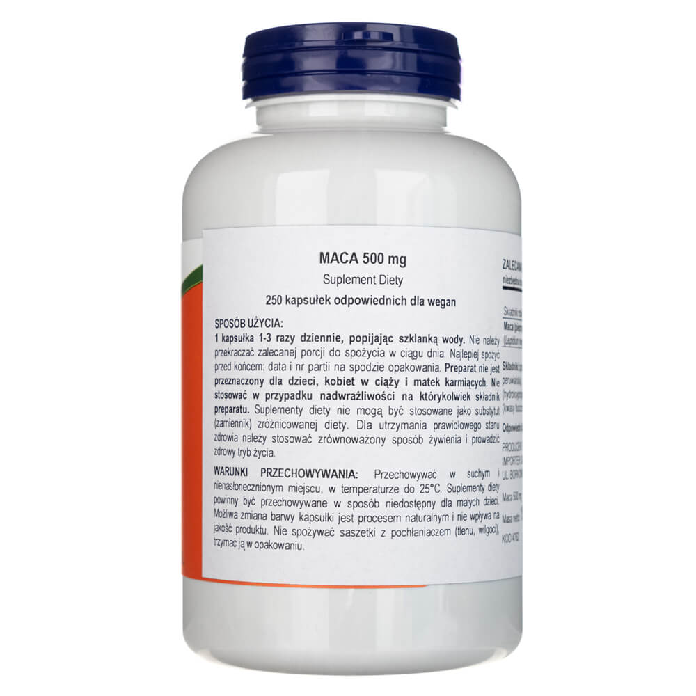 Now Foods Maca 500 mg - 250 Veg Capsules