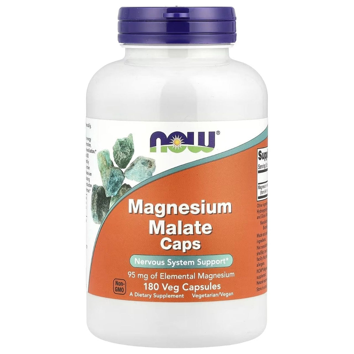 Now Foods Magnesium Malate 95 mg - 180 Capsules