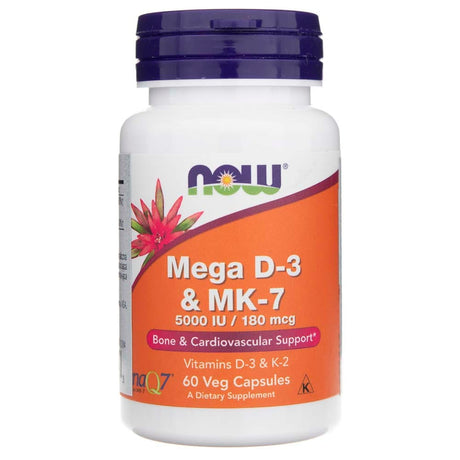 Now Foods Mega D-3 & MK-7 - 60 Veg Capsules