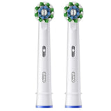 Oral-B Heads Cross Action Electric Toothbrush Heads, White - 2 Pieces
