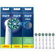 Oral-B Heads Cross Action Electric Toothbrush Heads, White - 6 Pieces