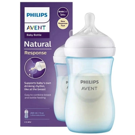 Philips Avent Responsive Baby Bottle Natural, Blue - 260 ml