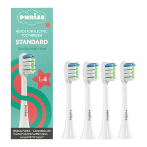 Puries Standard Electric Toothbrush Heads for Soocas - 4 Pieces
