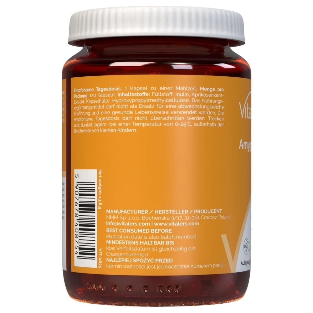 Vitaler's Amygdalin (Vitamin B17) 4 mg - 120 Capsules