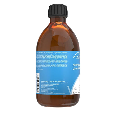 Vitaler's Junior Omega-3 Norwegian Cod Liver OIl 1200 mg - 250 ml
