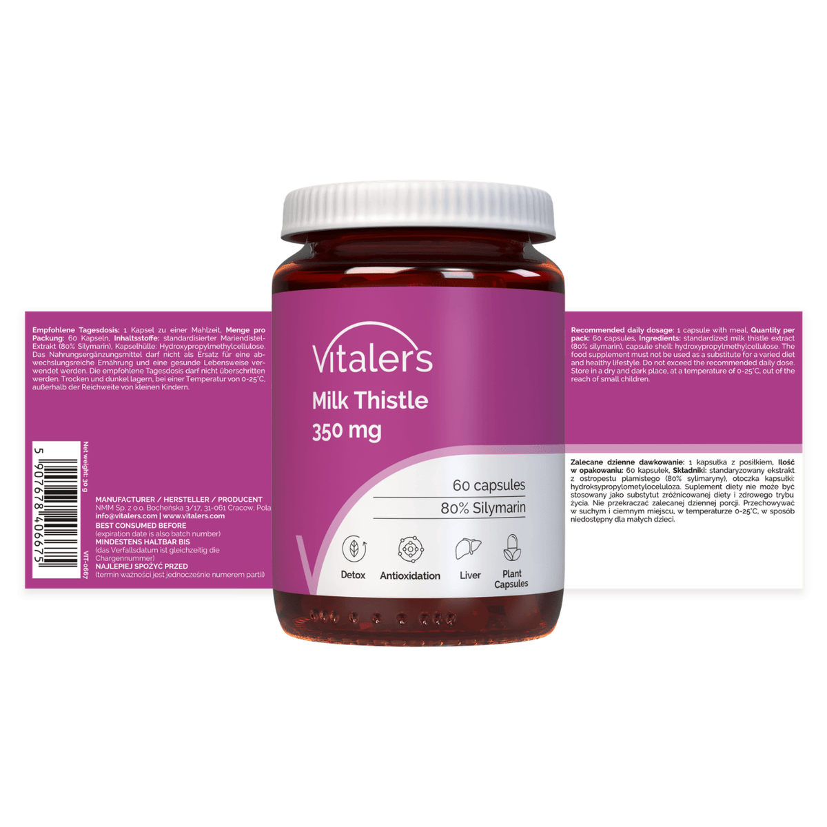Vitaler's Milk Thistle 350 mg - 60 Capsules