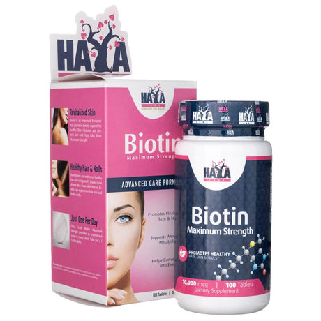 Haya Labs Biotin 10000 mcg - 100 Tablets