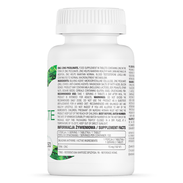 Ostrovit Zinc Picolinate - 150 Tablets