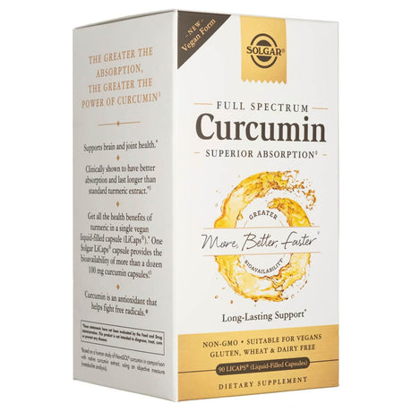 Solgar Full Spcetrum Curcumin Liquid Extract - 90 Softgels